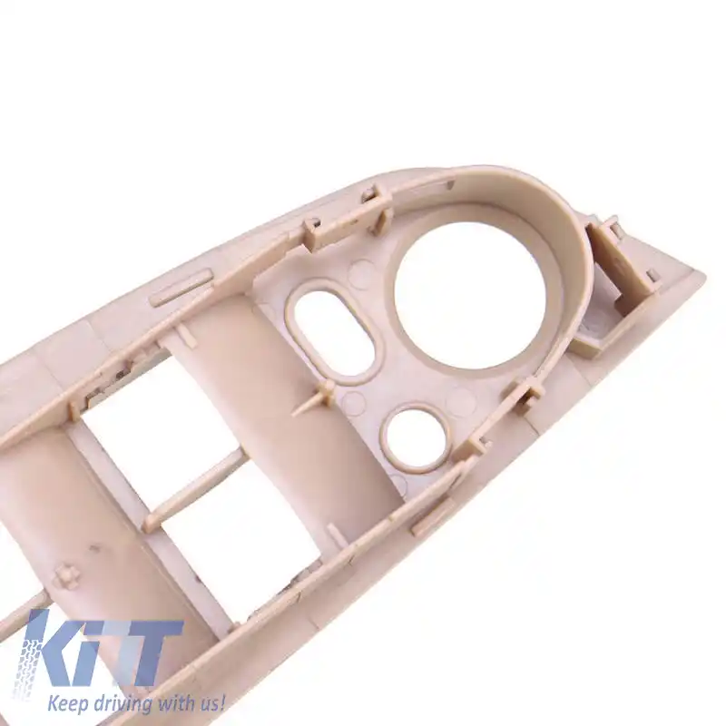 Set mânere uși (în interiorul mașinii) & Panou comutator feronerie cu orificiu pentru oglindă potrivit pentru BMW X5 E70 07-13 / X6 E71 08-15 Bej 4 Piese-image-6307233