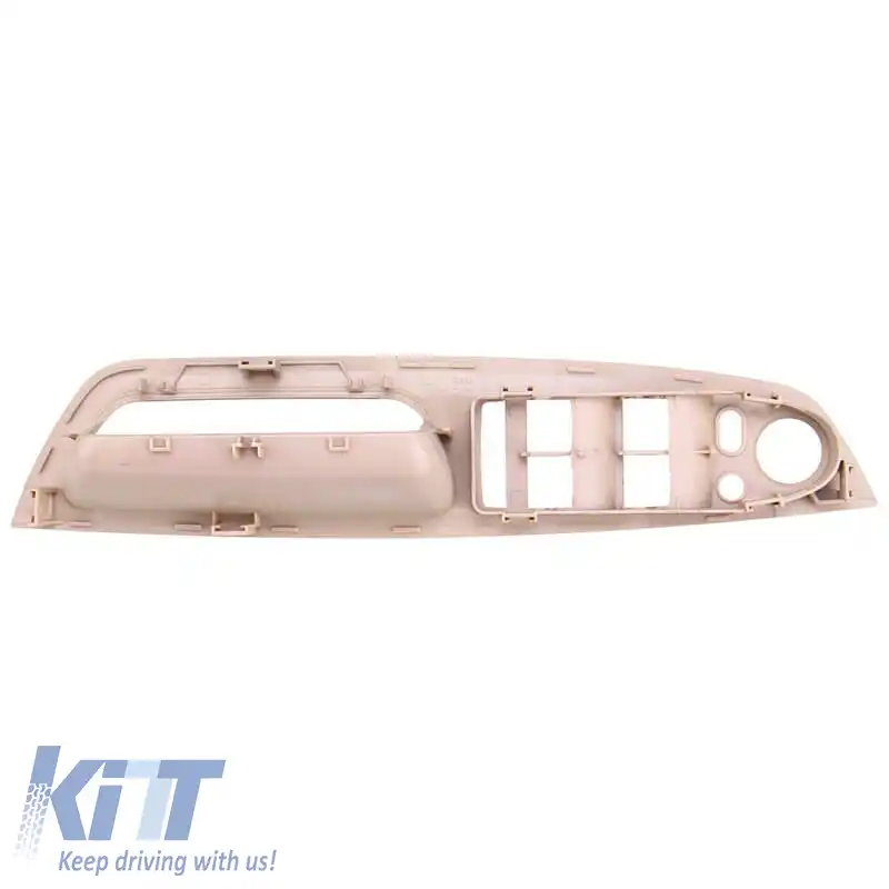 Set Mânere Uși (în interiorul mașinii) & Panou Comutator Fereastră cu Orificiu pentru Oglindă potrivit pentru Bmw X5 E70 07-13 / X6 E71 08-15 Bej 4 Piese-image-6308211