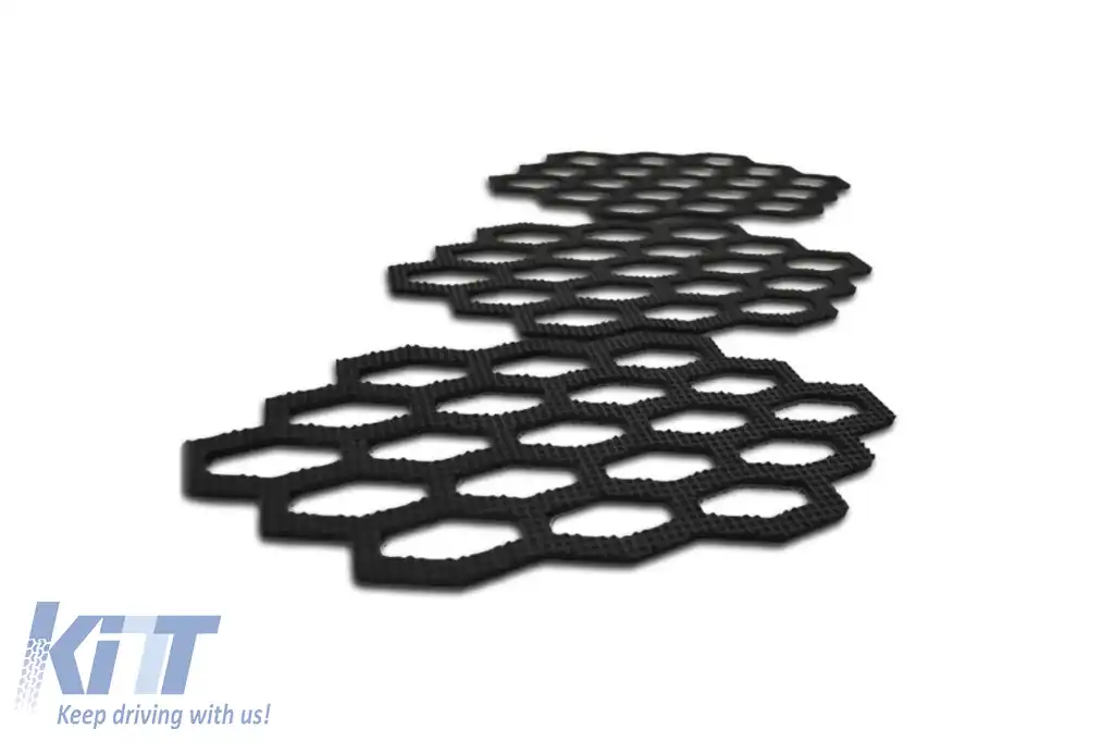 Set of Gumarny Zubri anti-slip pads, size 205x110x3mm, 3 pieces, black