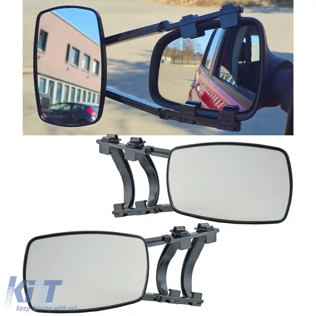 Set oglinzi pentru caravană, oglindă pentru remorcă, oglindă clip-on, universală pentru mașini și autobuze