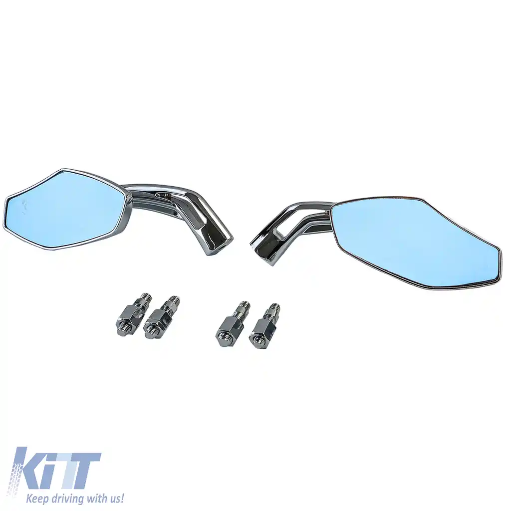 Set Oglinzi Universale pentru Motocicletă LUCA Finisaj Lucios Polished
