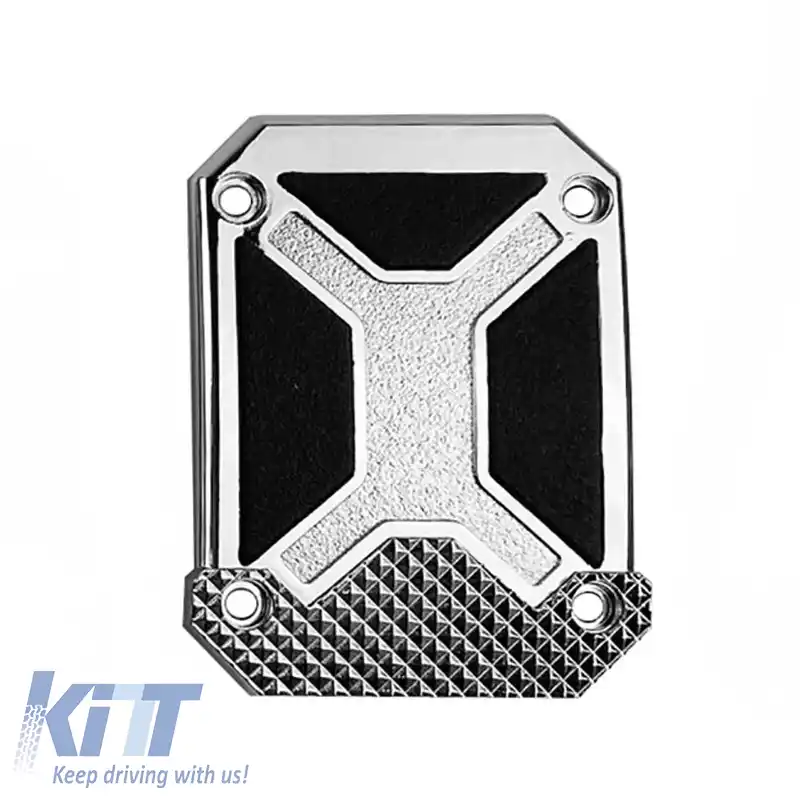 Set pedale din aluminiu universal negru-argintiu 3 piese-image-6308027