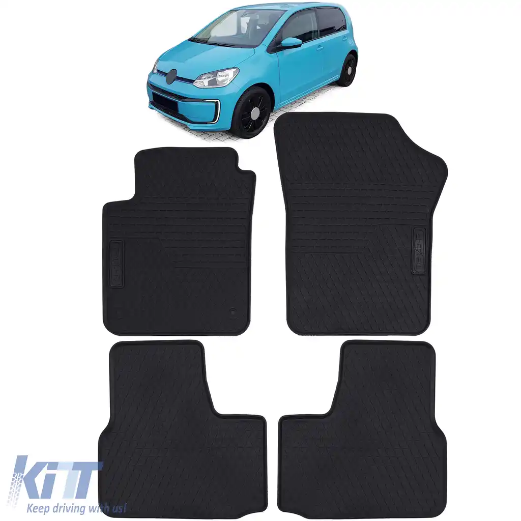 image-50-Set premium de covorașe de cauciuc pentru podea, negre, pentru VW Up, Skoda Citigo, Seat Mii din 11