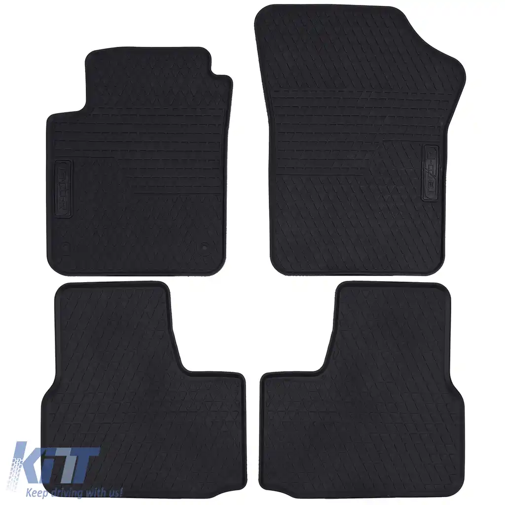 Set premium de covorașe de cauciuc pentru podea, negre, pentru VW Up, Skoda Citigo, Seat Mii din 11-image-6195395