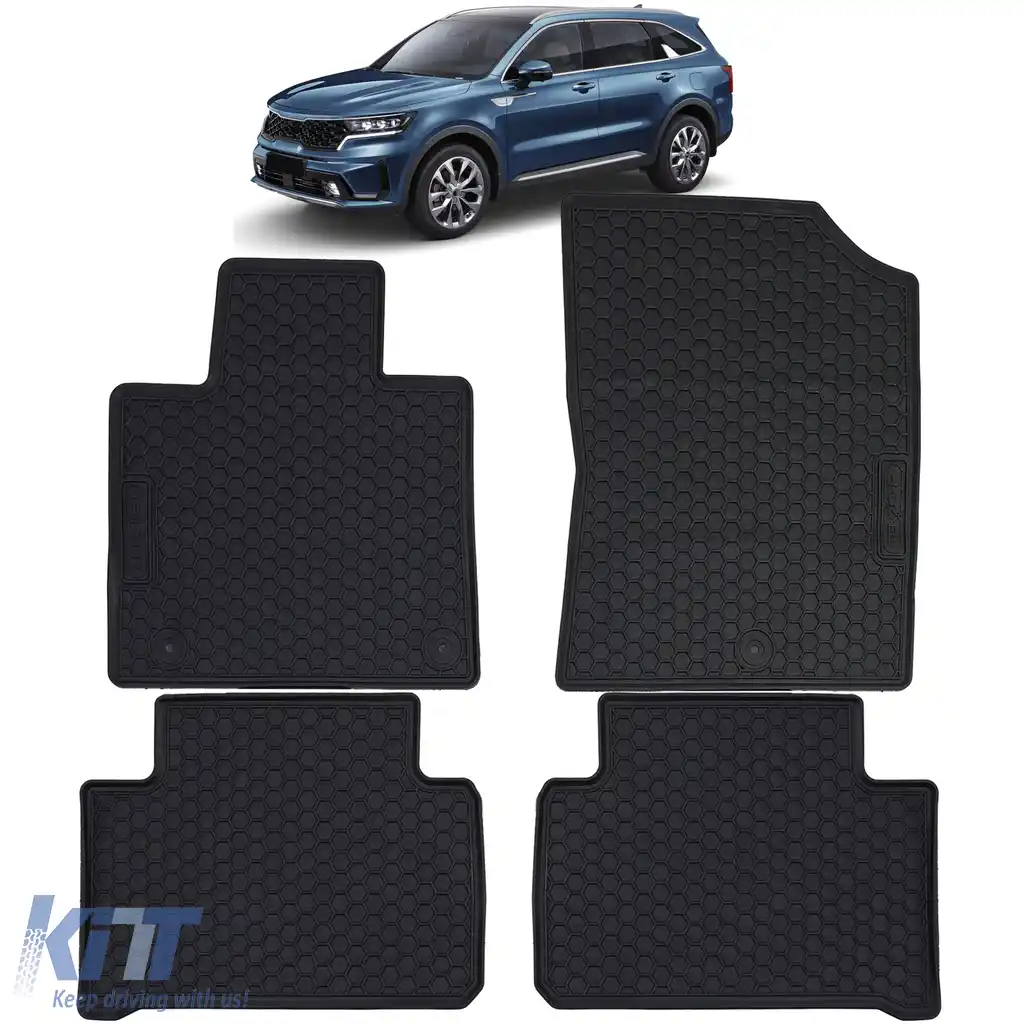 Set Premium de Covorașe de Cauciuc pentru Podea Negru pentru Kia Sorento MQ4 din 2020