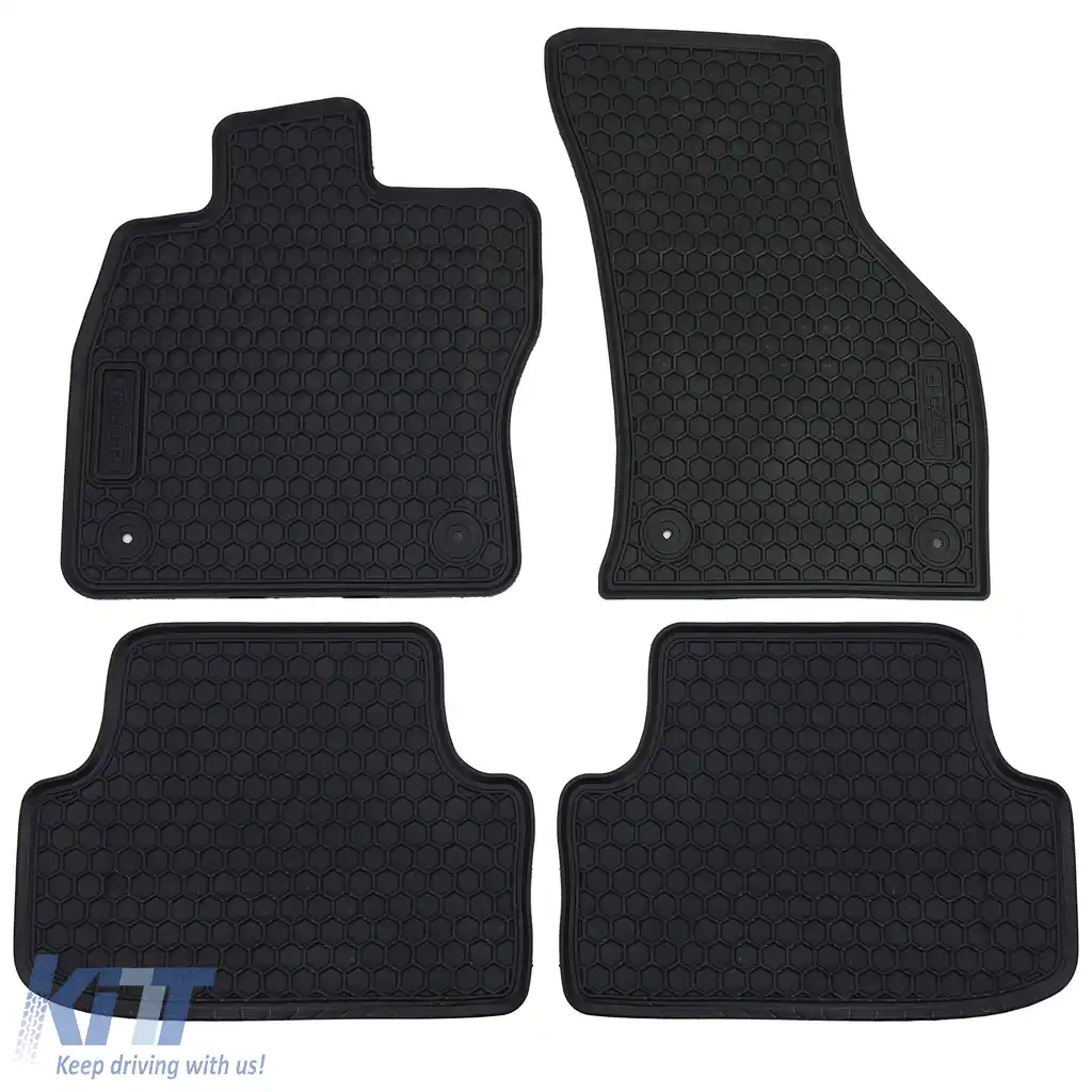Set Premium de Covorașe de Cauciuc pentru Mașină Negru pentru Leon + Golf 7 + Audi A3 8V din 12-image-6193898