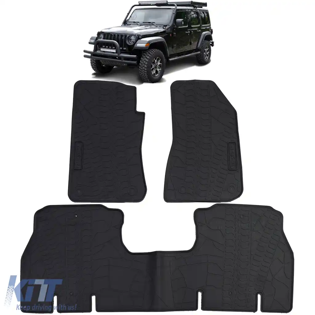 image-41-Set Premium de Covorașe din Cauciuc Negru pentru Jeep Wrangler JL 4-Uși din 2018