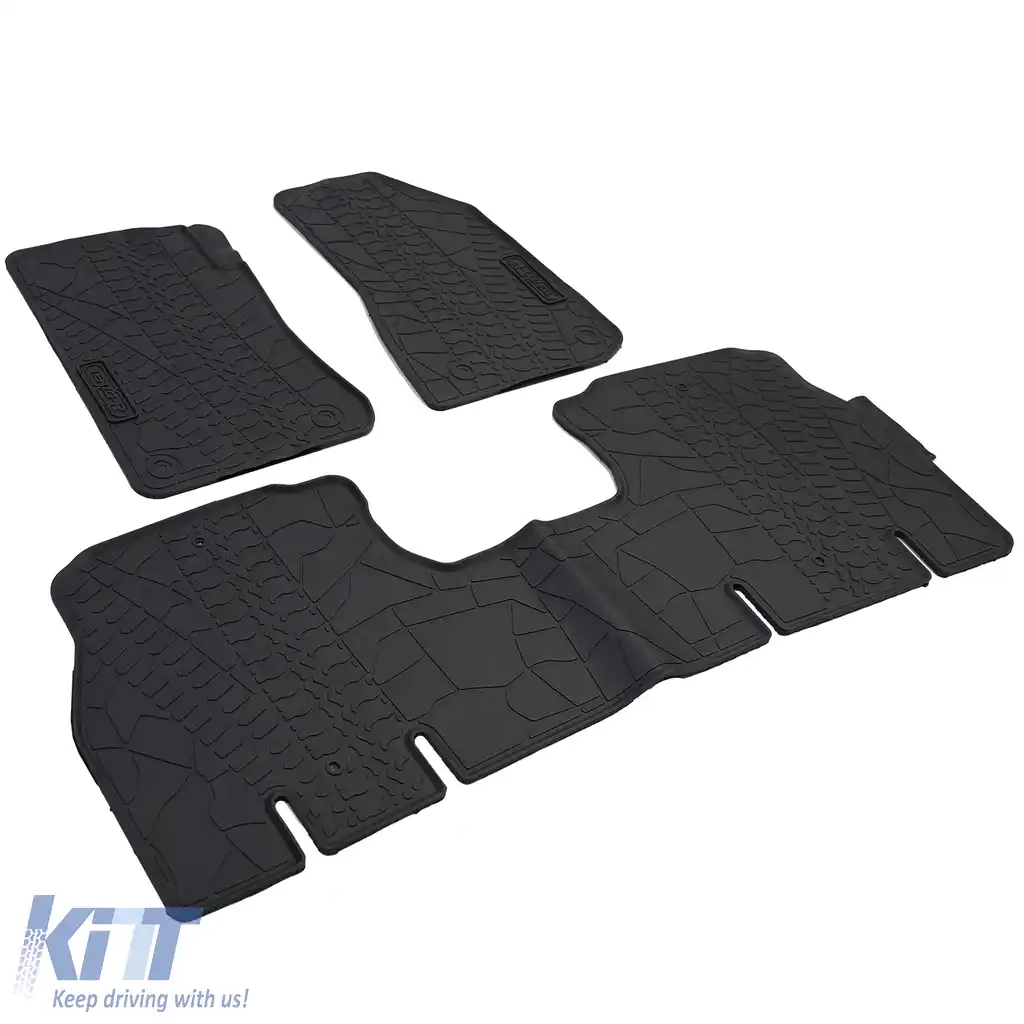 Set Premium de Covorașe din Cauciuc Negru pentru Jeep Wrangler JL 4-Uși din 2018-image-6193873