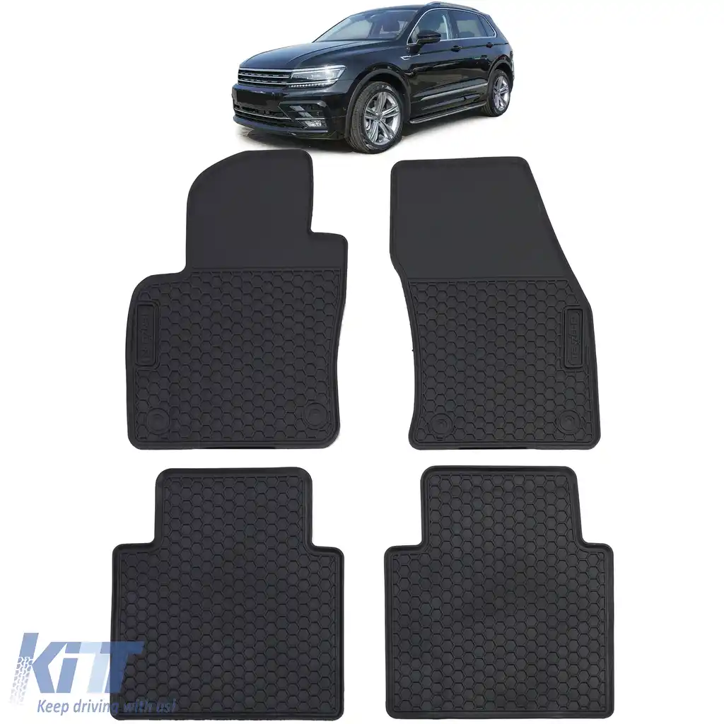 Set Premium de Covorașe din Cauciuc Negru pentru VW Tiguan II 2016-2020