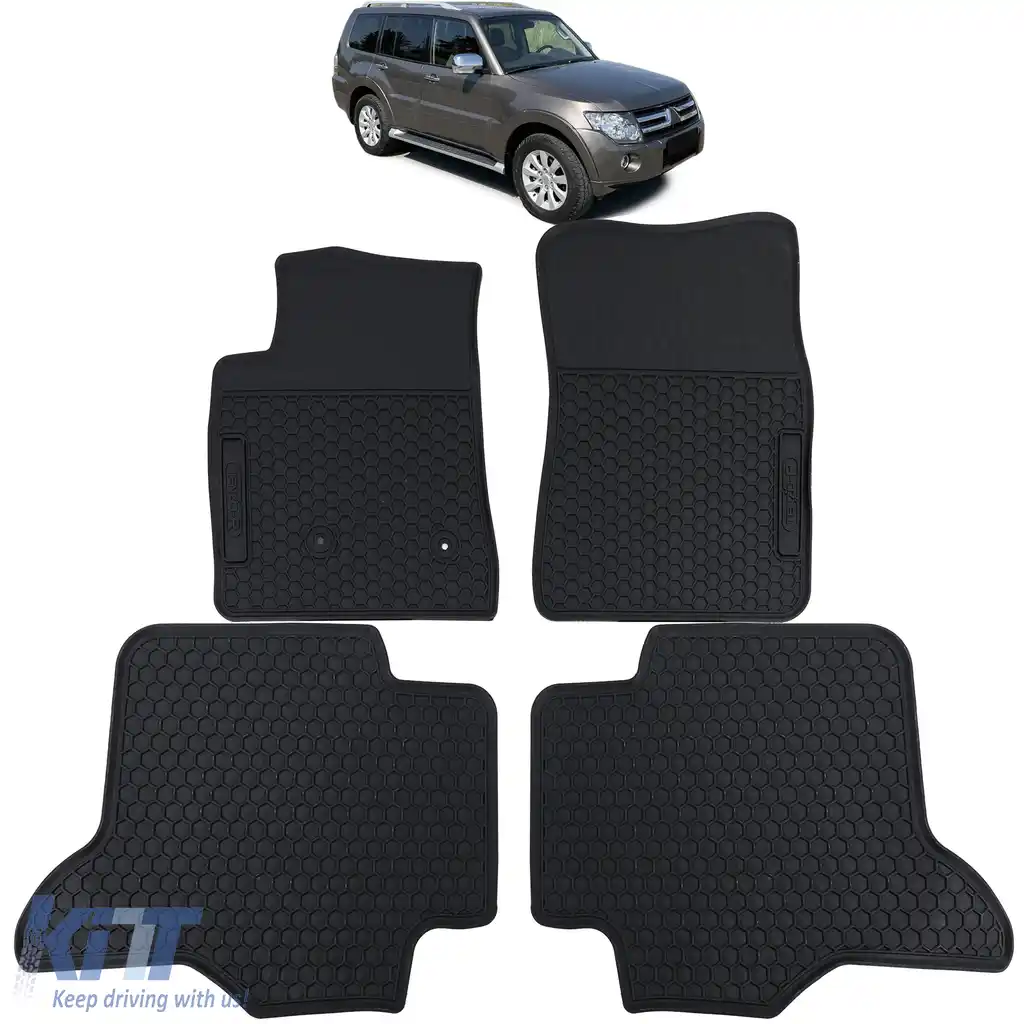 Set Premium de Covorașe din Cauciuc Negru pentru Mitsubishi Pajero 4 2007-2022