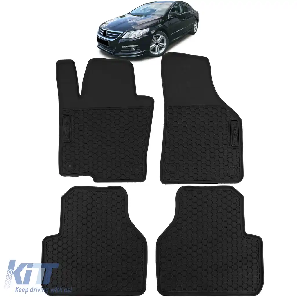 Set Premium de Covorașe din Cauciuc Negru pentru VW Passat CC 357 08-12