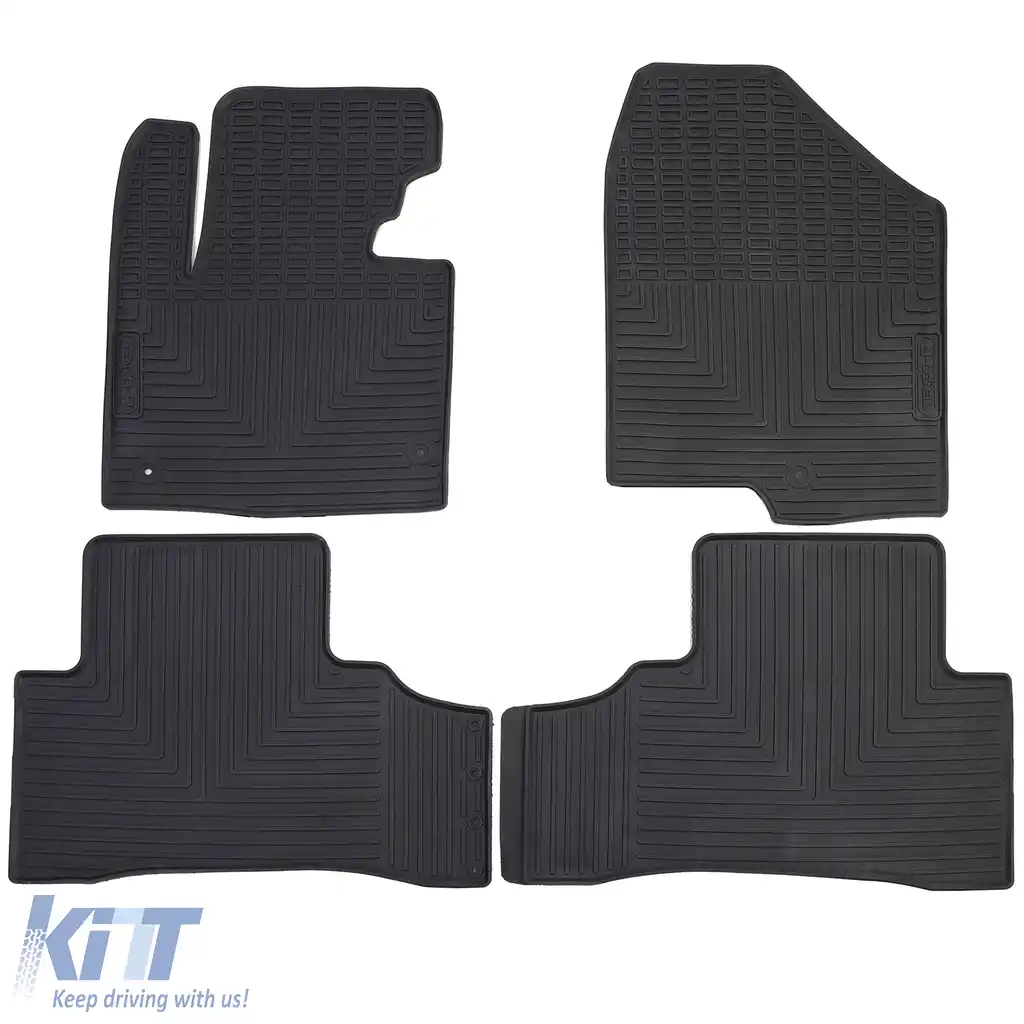 Set Premium de Covorașe din Cauciuc Negru pentru Hyundai Santa Fe 3 DM 12-18-image-6202235