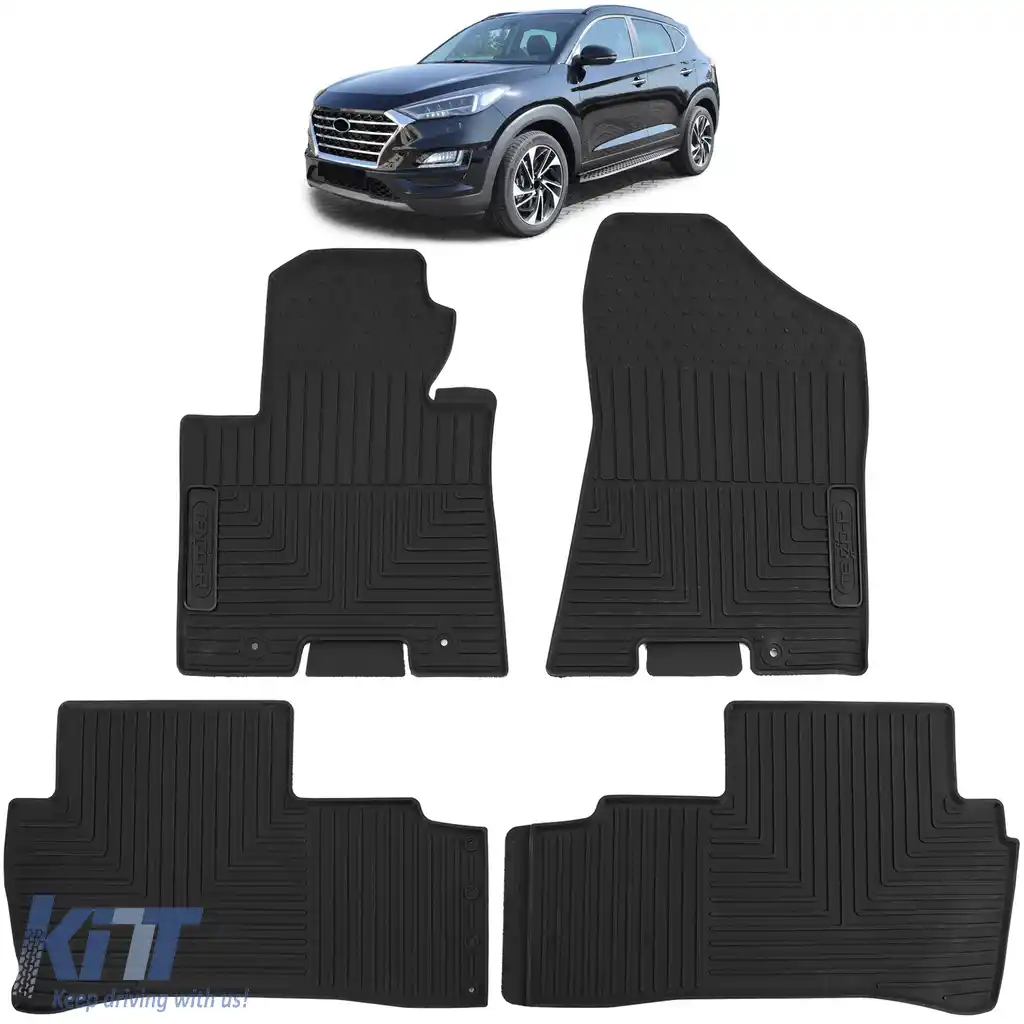 Set Premium de Covorașe din Cauciuc Negru pentru Hyundai Tucson 15-20