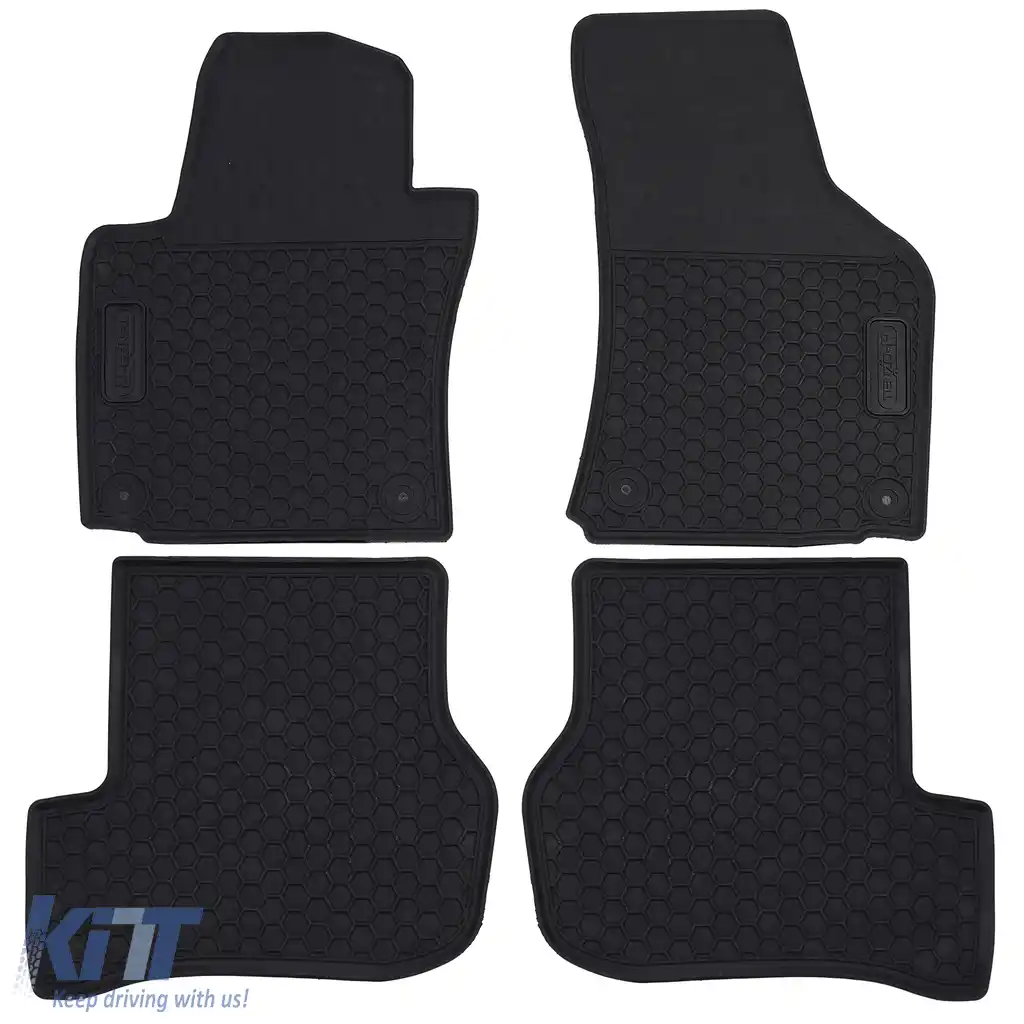 Set Premium de Covorașe din Cauciuc pentru Podea Negru pentru VW Golf 5 Scirocco Golf 6-image-6195386