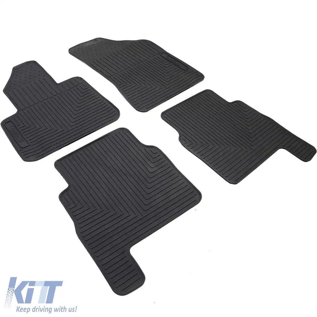 Set Premium de Covorașe din Cauciuc pentru Podea Negru pentru Hyundai Santa Fe CM 06-12-image-6195397