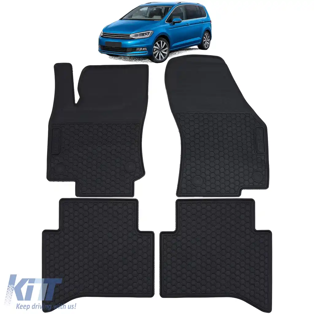 Set Premium de Covorașe din Cauciuc pentru Podea Negru pentru VW Touran II 5T din 2015