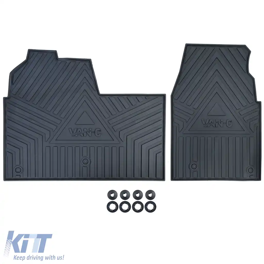 Set Premium de Covorașe din Cauciuc pentru Podea Negru pentru Ford Tourneo Transit Custom din 2023-image-6208071