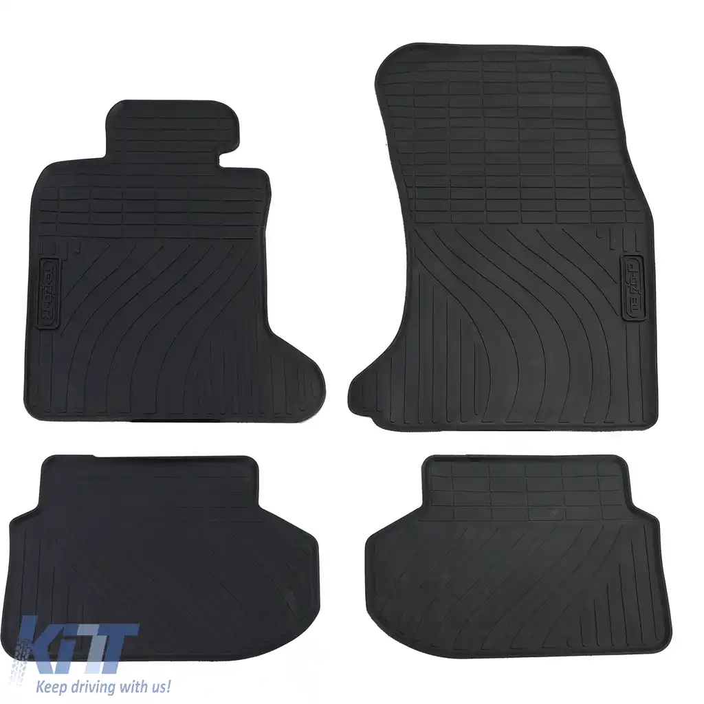 Set premium de covorașe din cauciuc pentru mașină, negre, potrivit pentru BMW E46 Sedan Touring 98-05-image-6191240