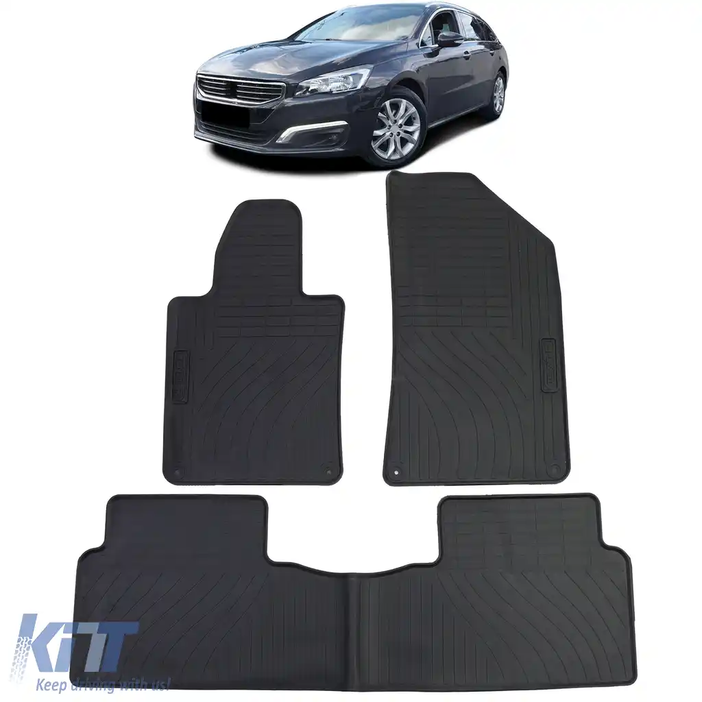 image-32-Set Premium de Covorase din Cauciuc Negru pentru Peugeot 508 I 10-18