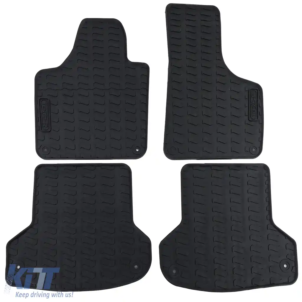 Set Premium de Covorase din Cauciuc Negru pentru Audi A3 8P 2003-2013-image-6196420