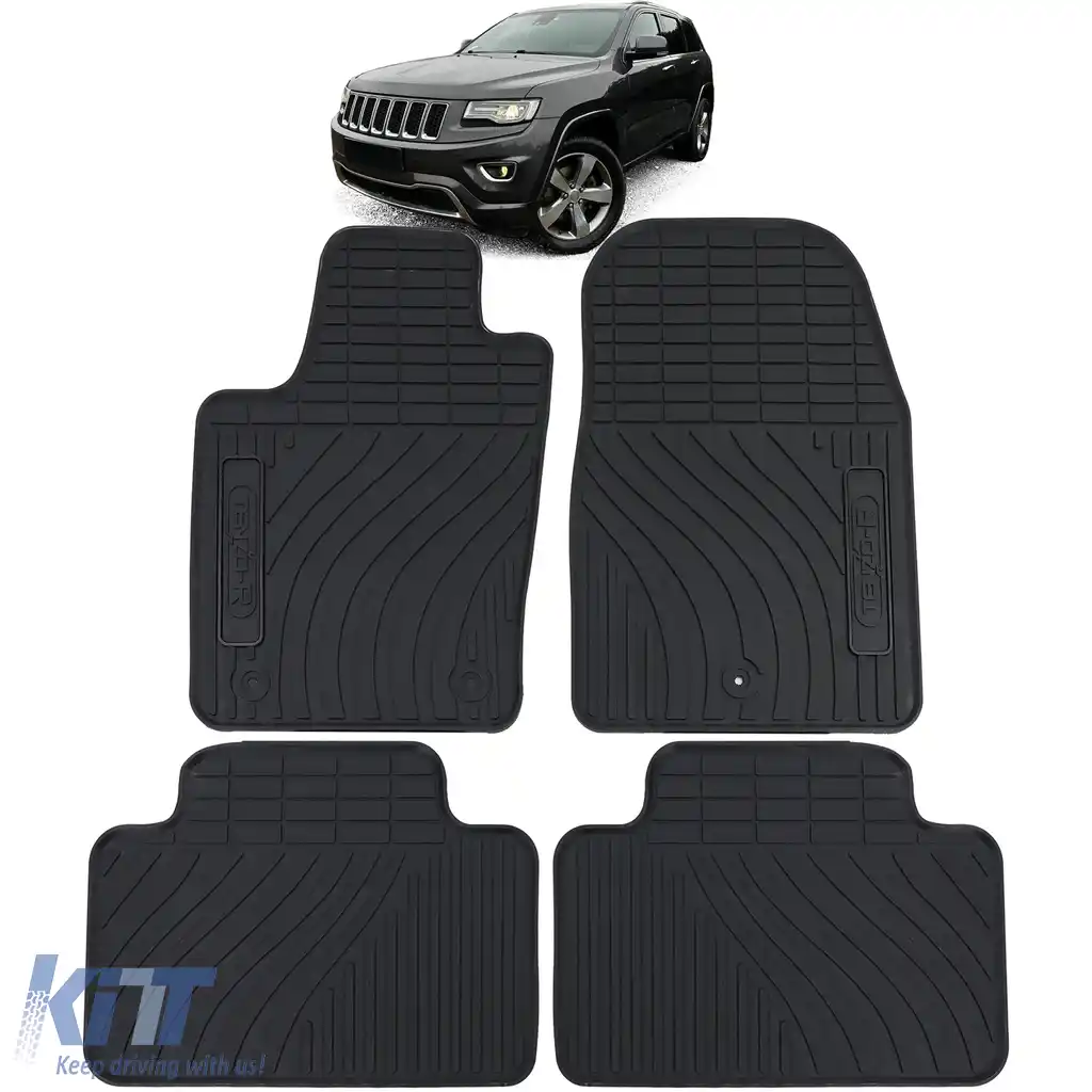 Set Premium de Covorase din Cauciuc Negru pentru Jeep Grand Cherokee WK2 10-21