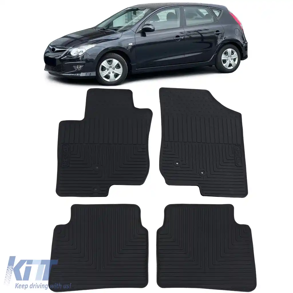 Set Premium de Covorase din Cauciuc Negru pentru Hyundai i30 GD 11-16