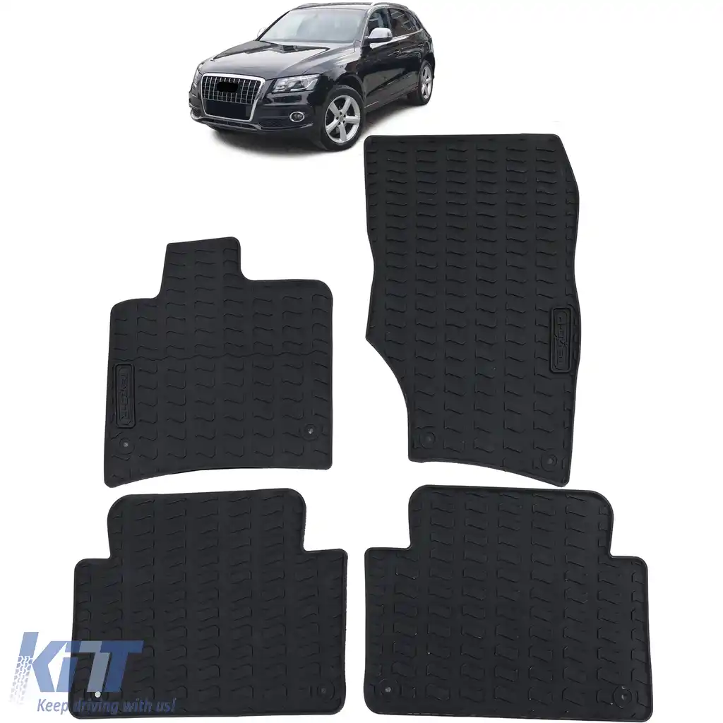 Set Premium de Covorase din Cauciuc Negru pentru Audi Q7 4L 06-15