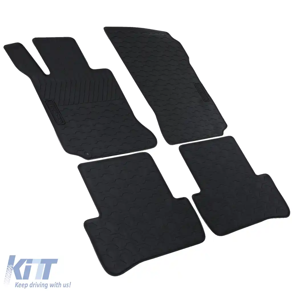 Set Premium de Covorase din Cauciuc Negru pentru Mercedes C-Class W204 S204 07-11-image-6199513