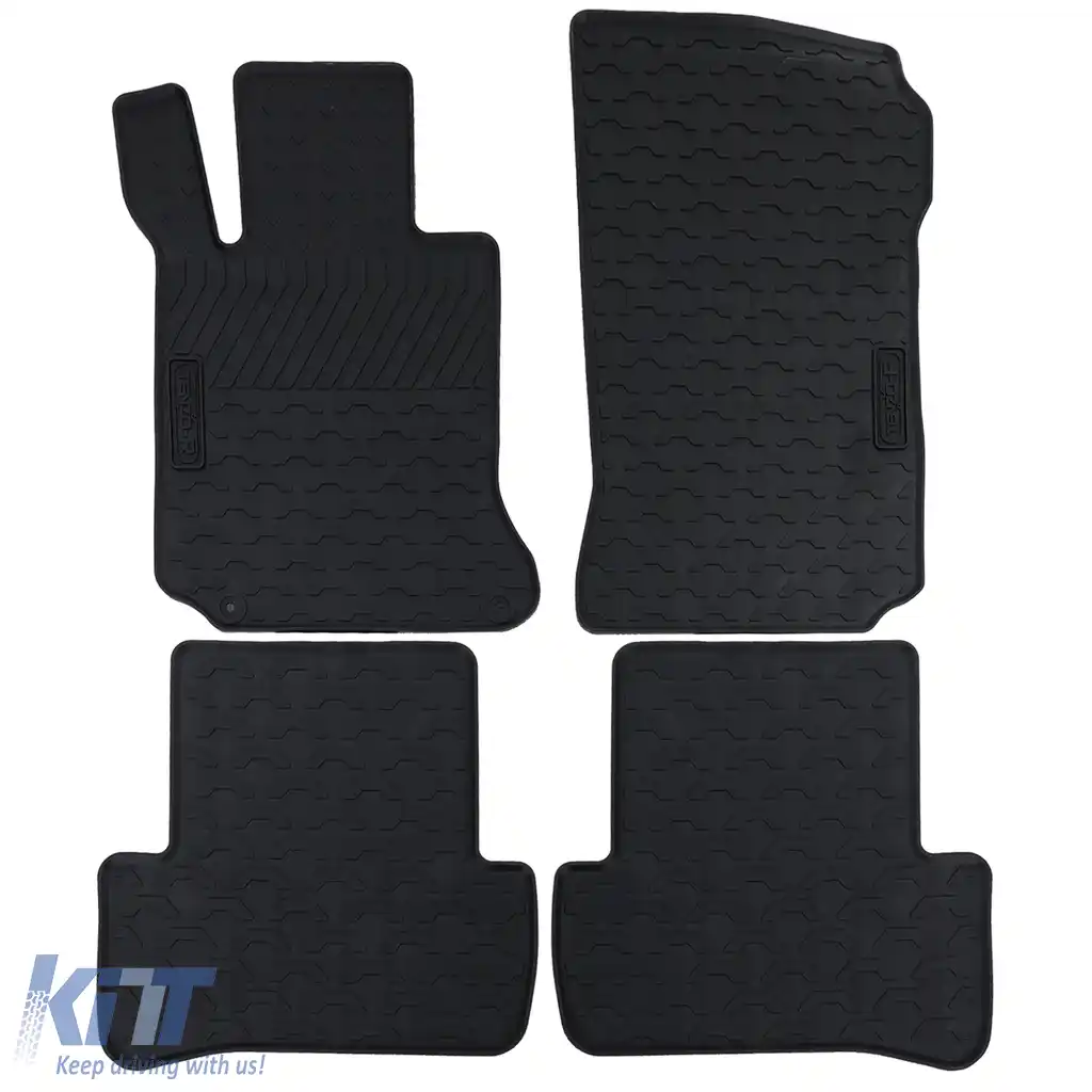 Set Premium de Covorase din Cauciuc Negru pentru Mercedes C-Class W204 S204 07-11-image-6199519