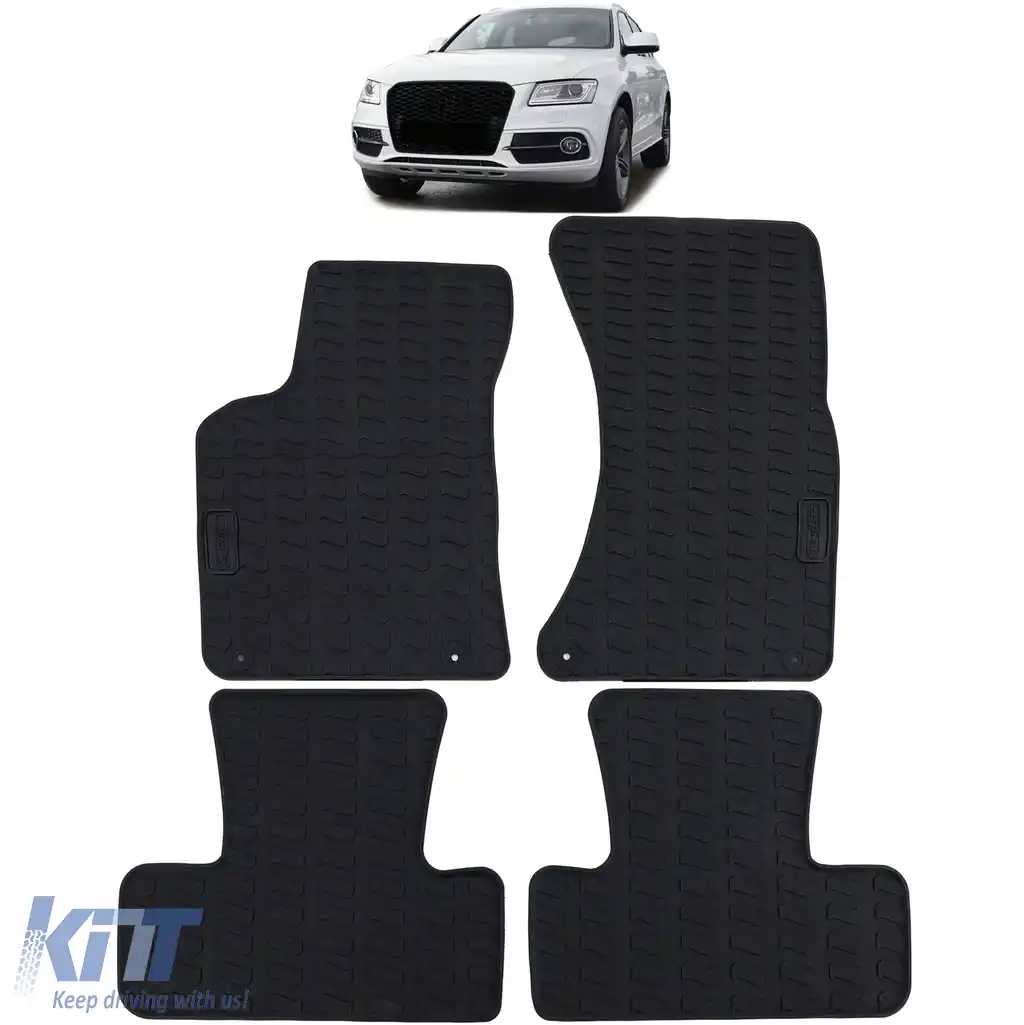 Set Premium de Covorase din Cauciuc Negru pentru Audi Q5 8R 09-17