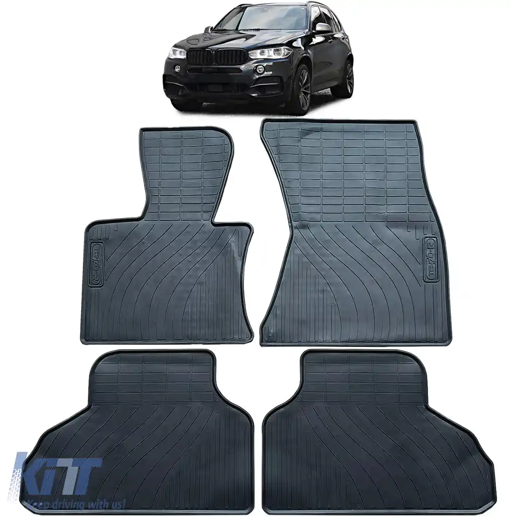 Set Premium de Covorase din Cauciuc Negru pentru BMW X5 F15 13-18