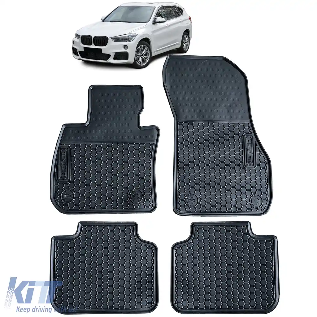 image-46-Set Premium de Covorase din Cauciuc Negru pentru BMW X1 F48 15-22