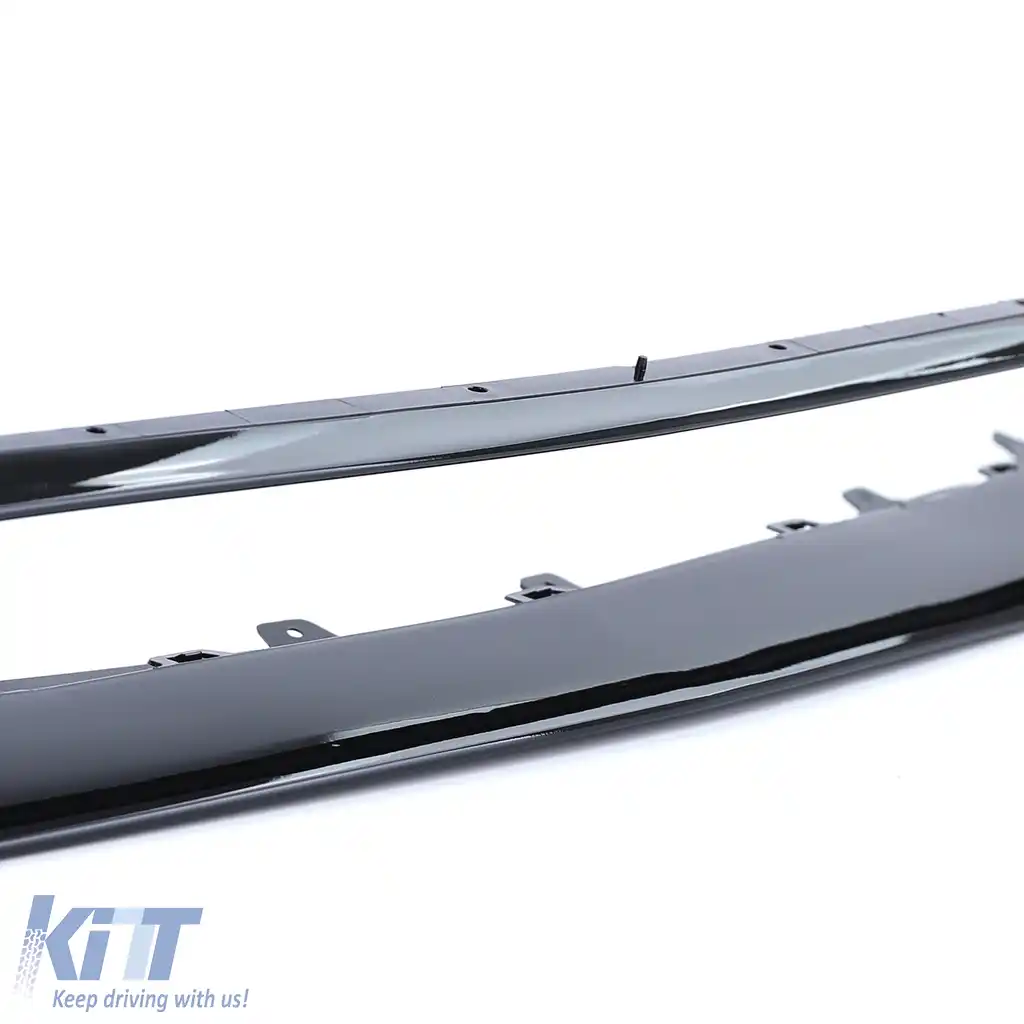 Set spoiler frontal bara sport negru lucios, potrivit pentru Mercedes A-Class W176-image-6192279