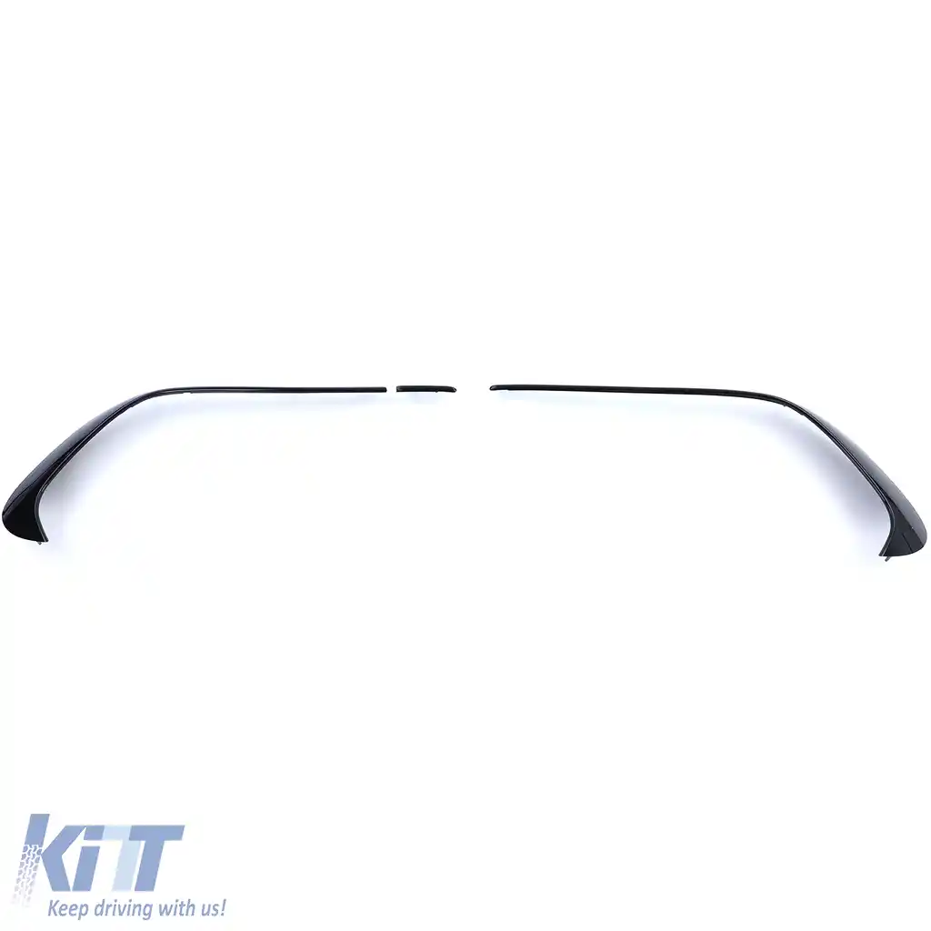 Set spoiler frontal bara sport negru lucios, potrivit pentru Mercedes A-Class W176-image-6192280