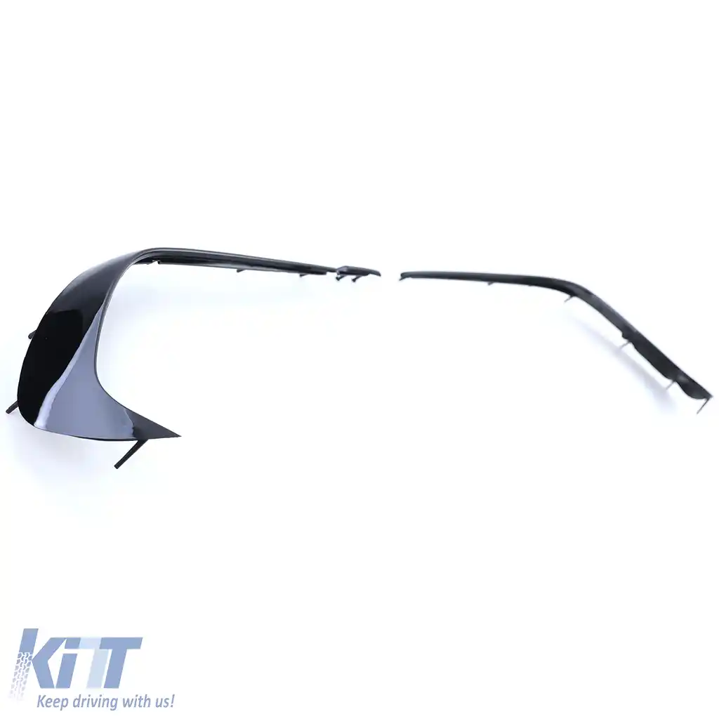 Set spoiler frontal bara sport negru lucios, potrivit pentru Mercedes A-Class W176-image-6192281