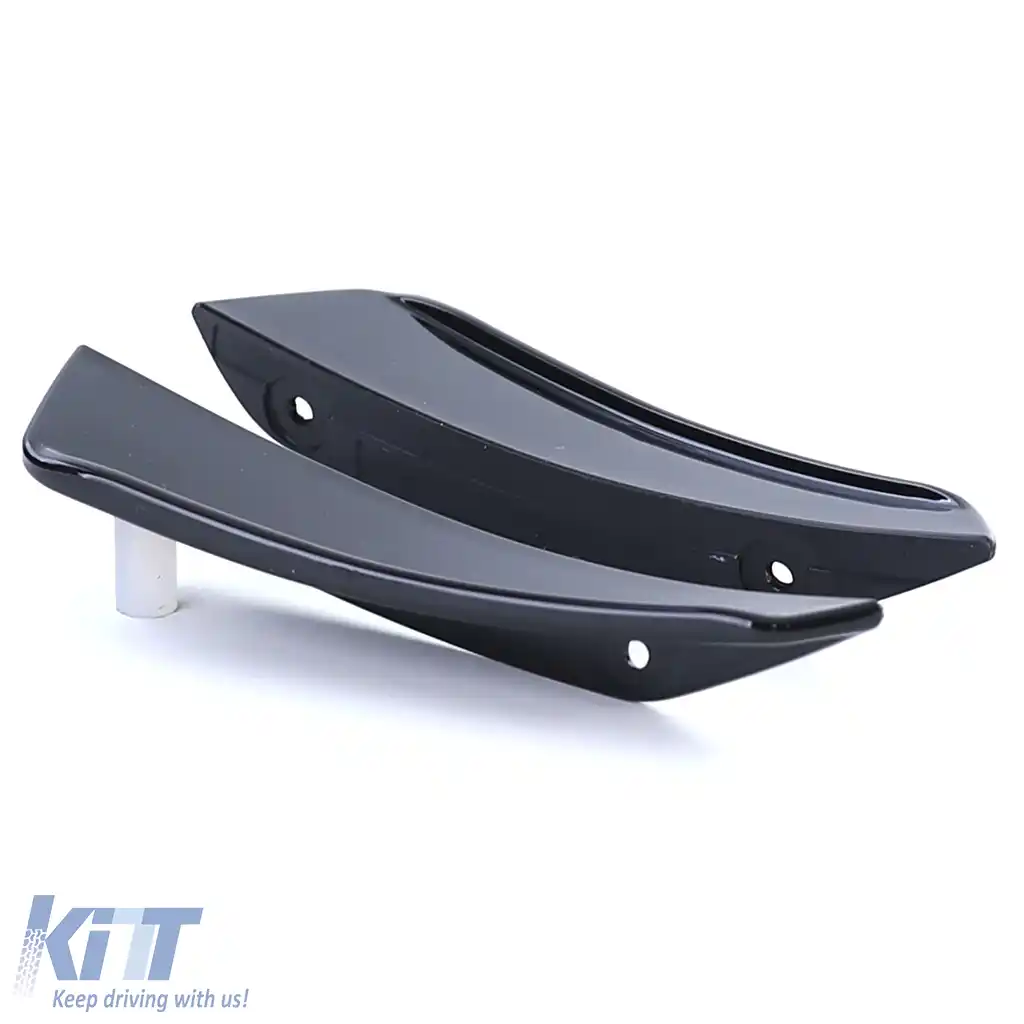 Set spoiler frontal bara sport negru lucios, potrivit pentru Mercedes A-Class W176-image-6192282