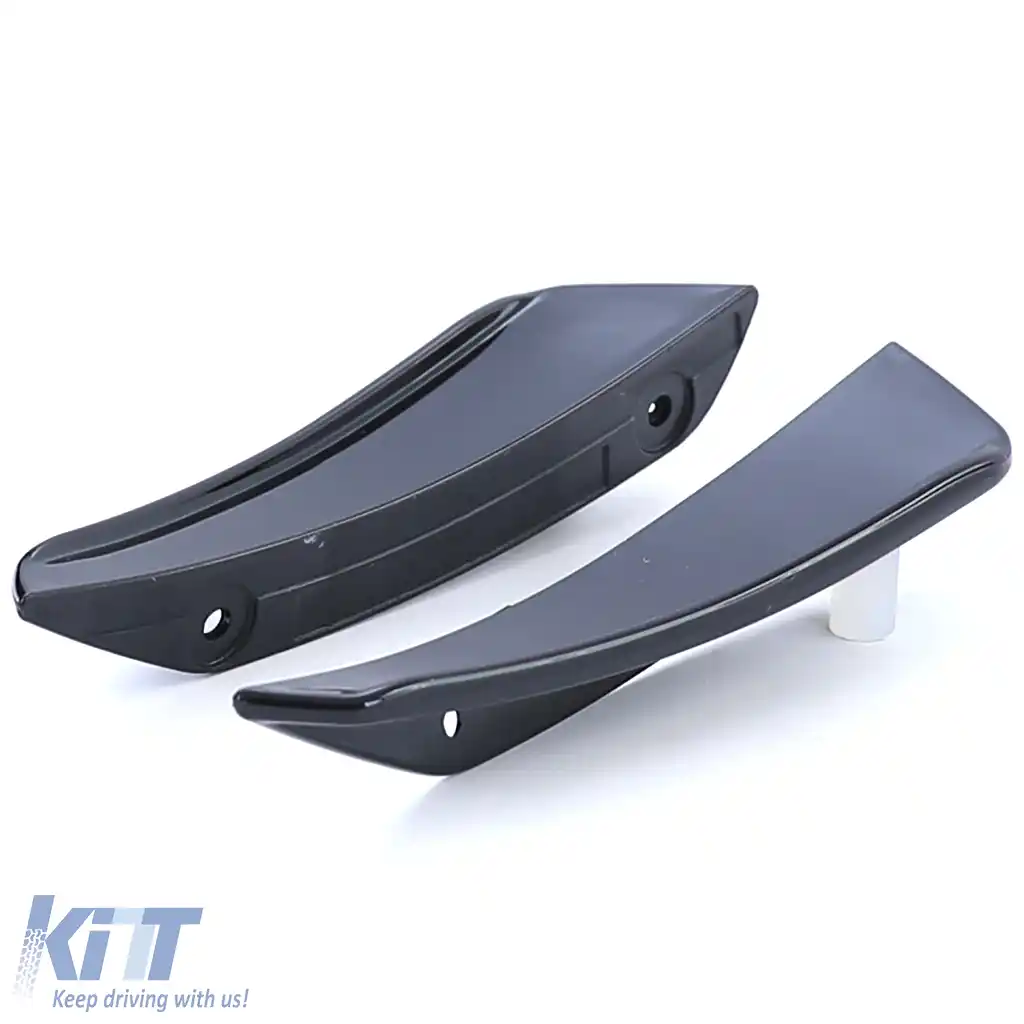 Set spoiler frontal bara sport negru lucios, potrivit pentru Mercedes A-Class W176-image-6192283