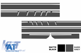 Set Stickere compatibil cu Capota Plafon Portbagaj si Laterale Gri Inchis Mercedes CLA W117 C117 X117 (2013-2016) W176 (2012-2018) A45 Design-image-6036351