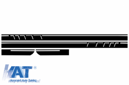 Set Stickere compatibil cu Capota/Plafon/Portbagaj si Laterale Negru Mat Mercedes Benz CLA W117 C117 X117 (13-16) W176 (12-18) A45 A-Design-image-6036361