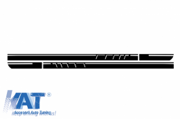 Set Stickere compatibil cu Capota/Plafon/Portbagaj si Laterale Negru Mat Mercedes Benz CLA W117 C117 X117 (13-16) W176 (12-18) A45 A-Design-image-6036362