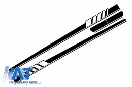 Set Stickere compatibil cu Capota/Plafon/Portbagaj si Laterale Negru Mat Mercedes C205 Coupe A205 Cabriolet (2014-up) A45 Design Edition 1-image-6036481