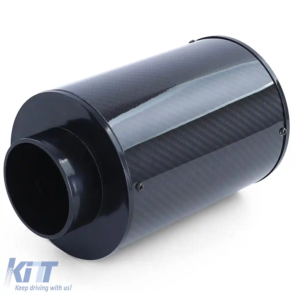 Set universal de filtru de aer sport din carbon real pentru admisie de aer rece-image-6190794