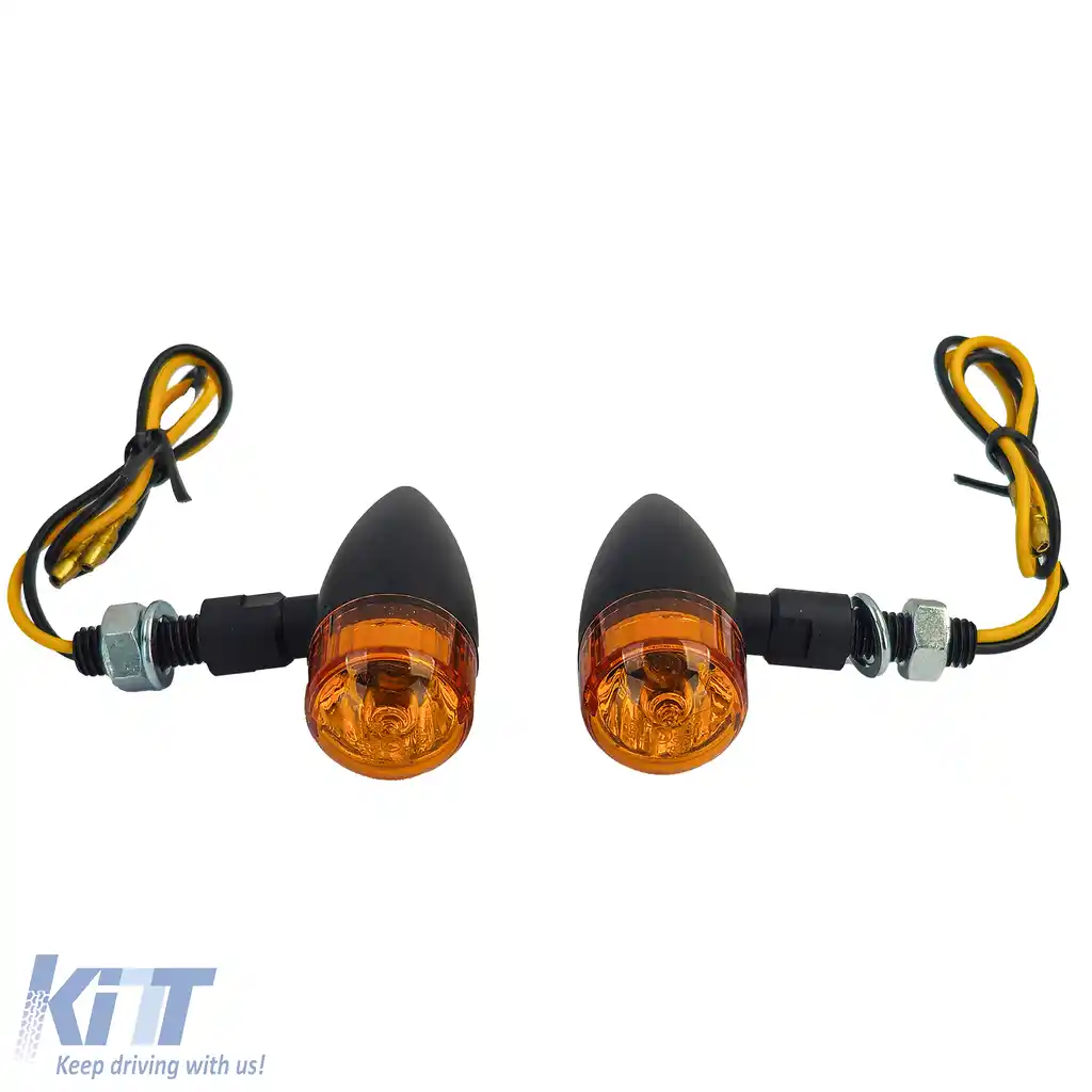 Set universal de indicatoare halogen TEAR DROP cu sticlă galbenă cu marcaj E