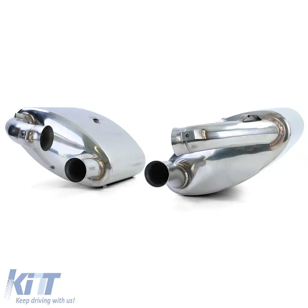 Silencer sportiv din oțel inoxidabil pentru evacuare spate, potrivit pentru Porsche 911 993 cu convertor catalitic Bischoff-image-6198094