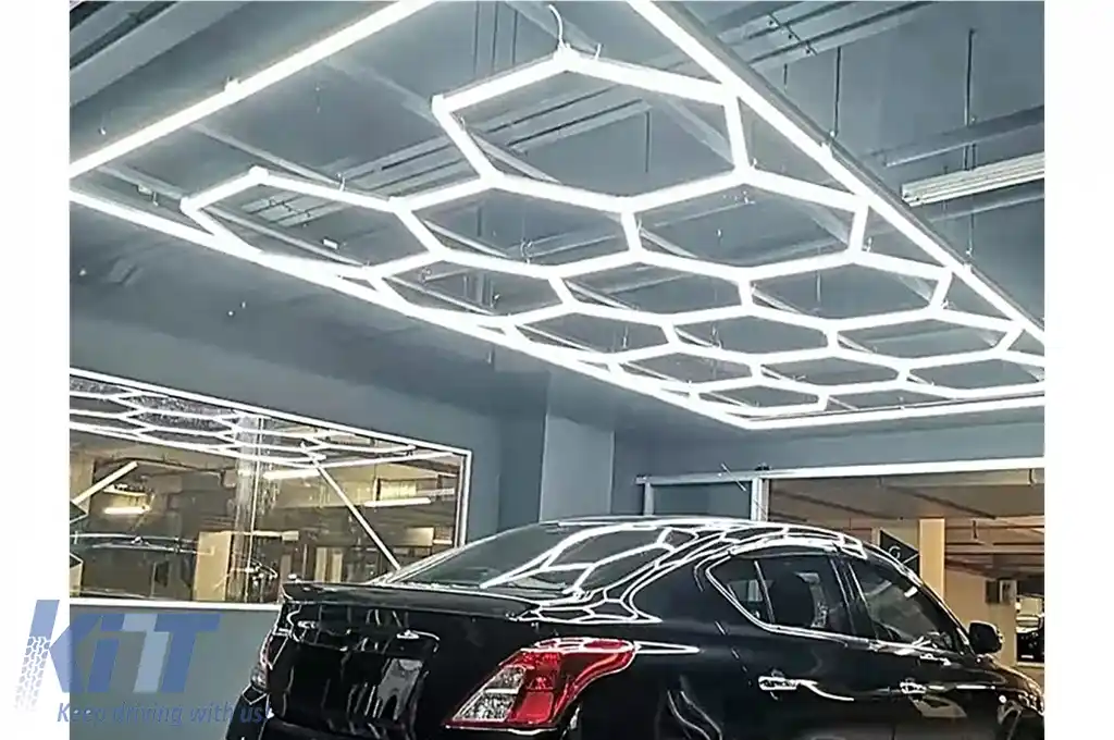 Sistem de Iluminare Plafon Hexagon / HoneyComb 3,94 x 2,29 m Lumina Ajustabila-image-6114069