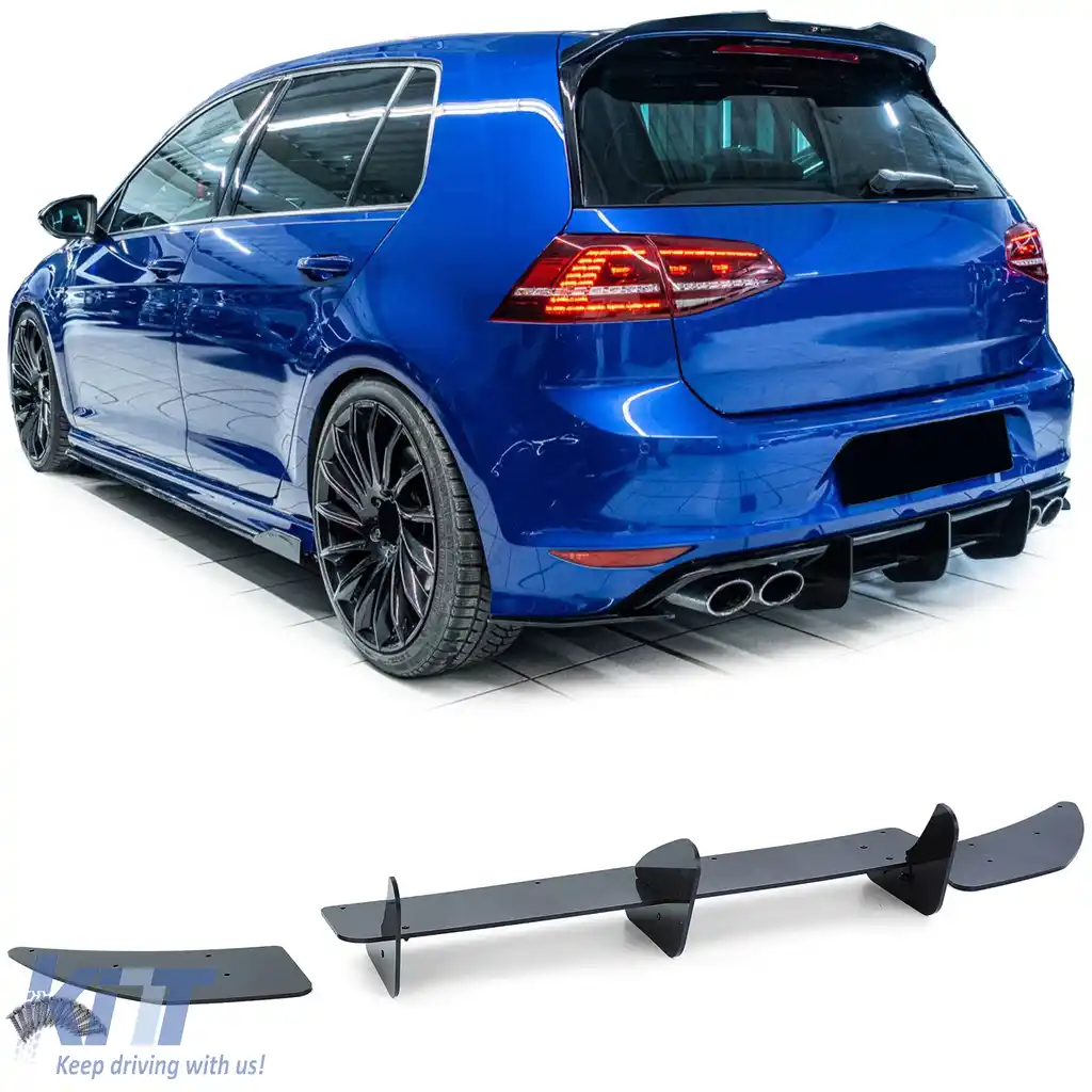 Splitter difuzor spate pentru performanță, pentru VW Golf 7 R pre-facelift 12-17