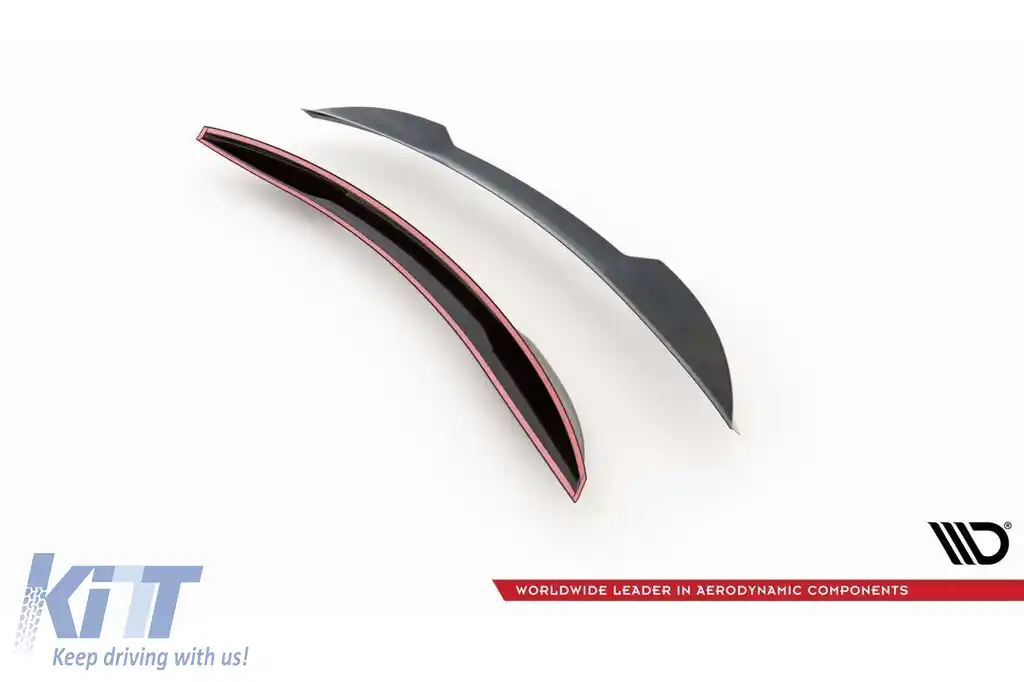 Spoiler 3D Maxton Design potrivit pentru portbagajul Audi A8, A8 S-Line, S8 D5 2017-2021, lac negru-image-6235741