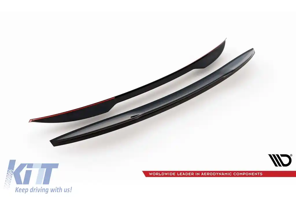 Spoiler 3D Maxton Design potrivit pentru portbagajul Audi A8, A8 S-Line, S8 D5 2017-2021, lac negru-image-6235742