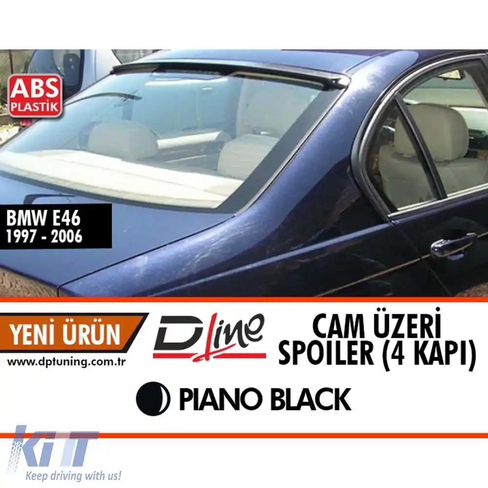 image-31-Spoiler acoperiș E46 Negru Pian ABS / 1998-2006 (4 uși)