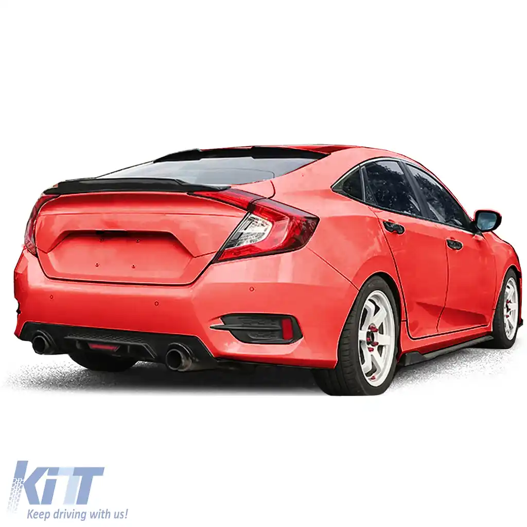 Spoiler acoperiș Sport RS Negru Lucios potrivit pentru Honda Civic FC 2016-2020 Sedan-image-6206881